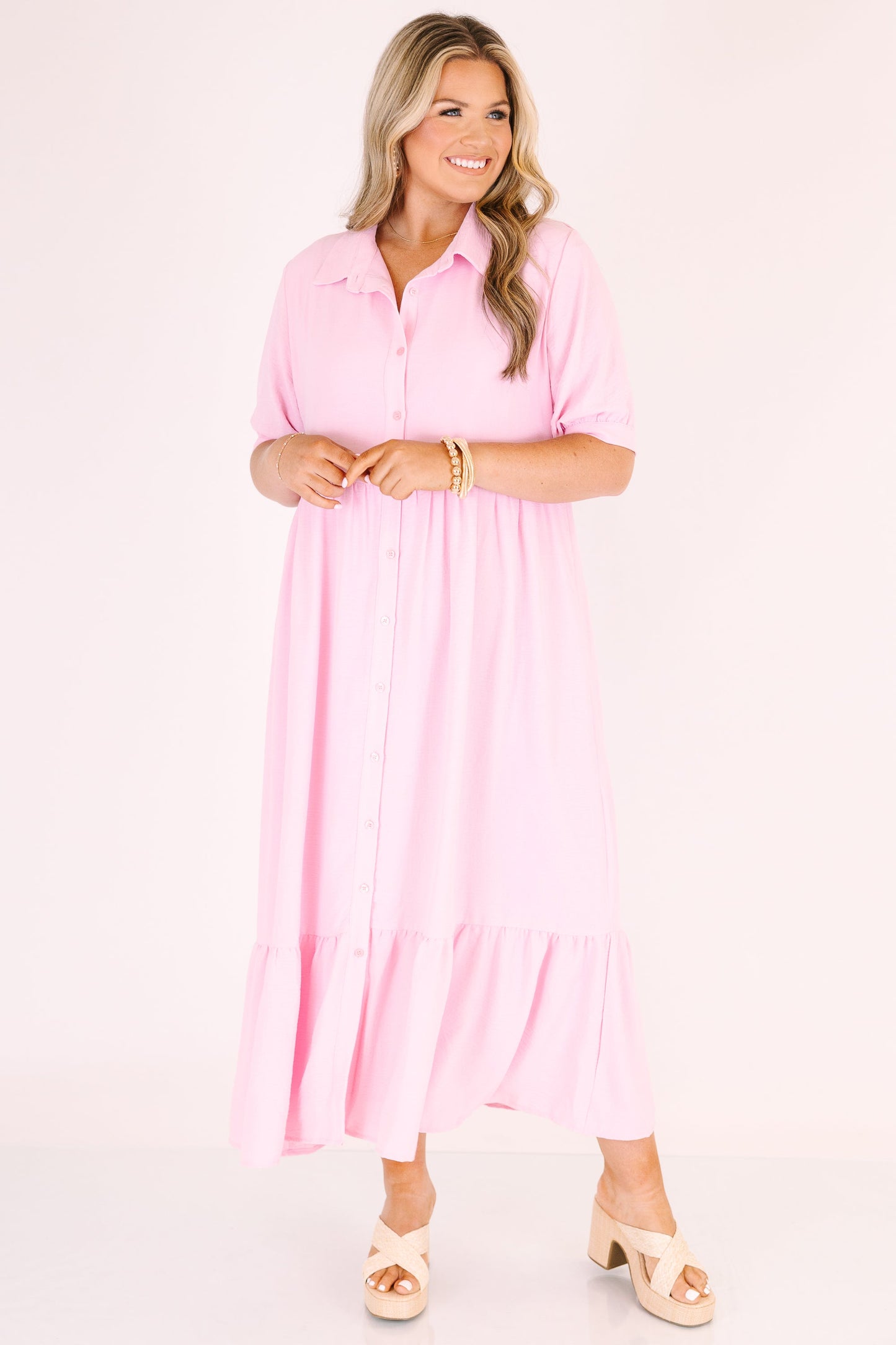 En Tu Lugar Feliz Vestido, Rosa Bebé
