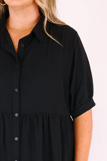 En Tu Lugar Feliz Vestido, Negro