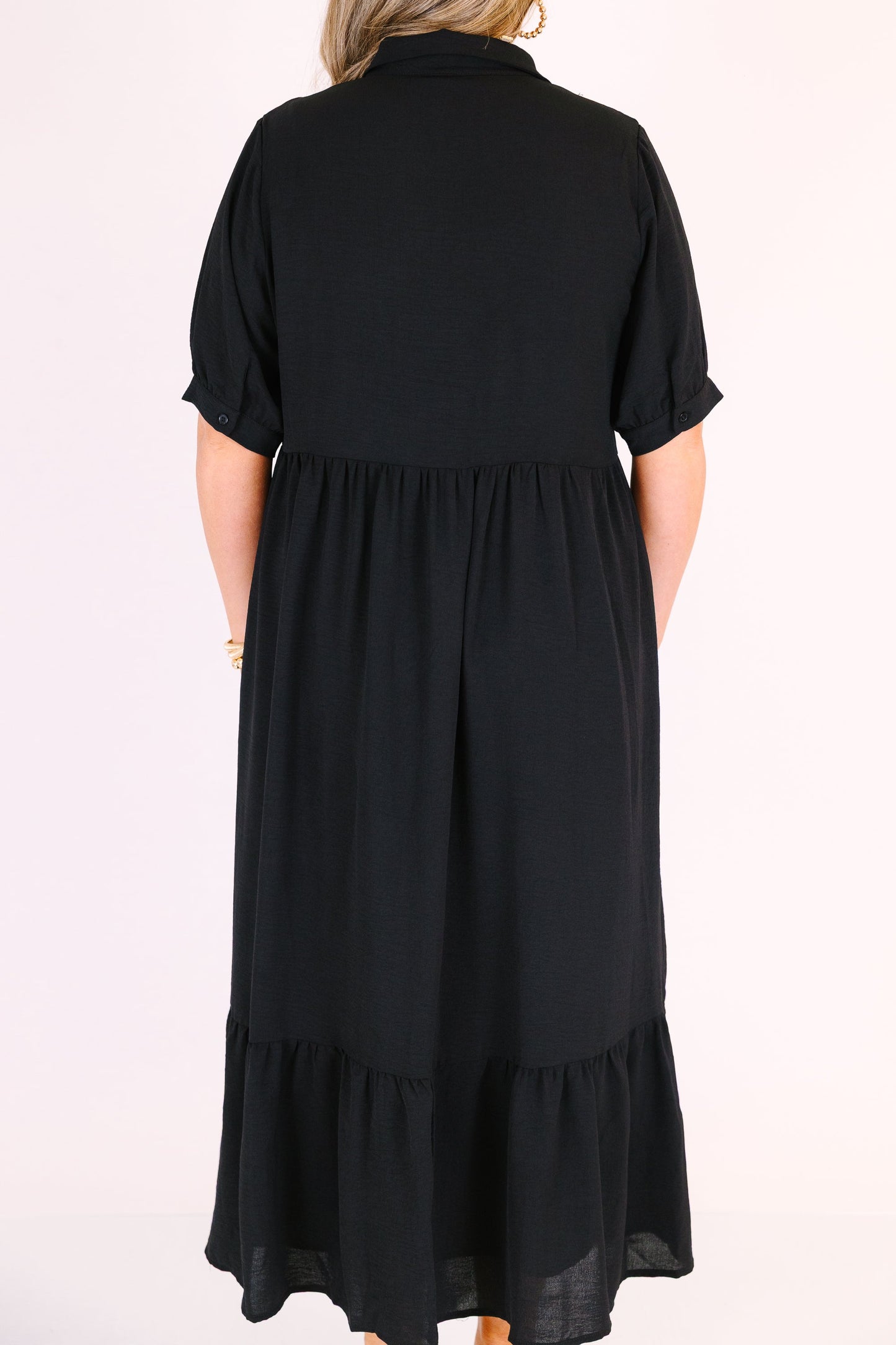 En Tu Lugar Feliz Vestido, Negro