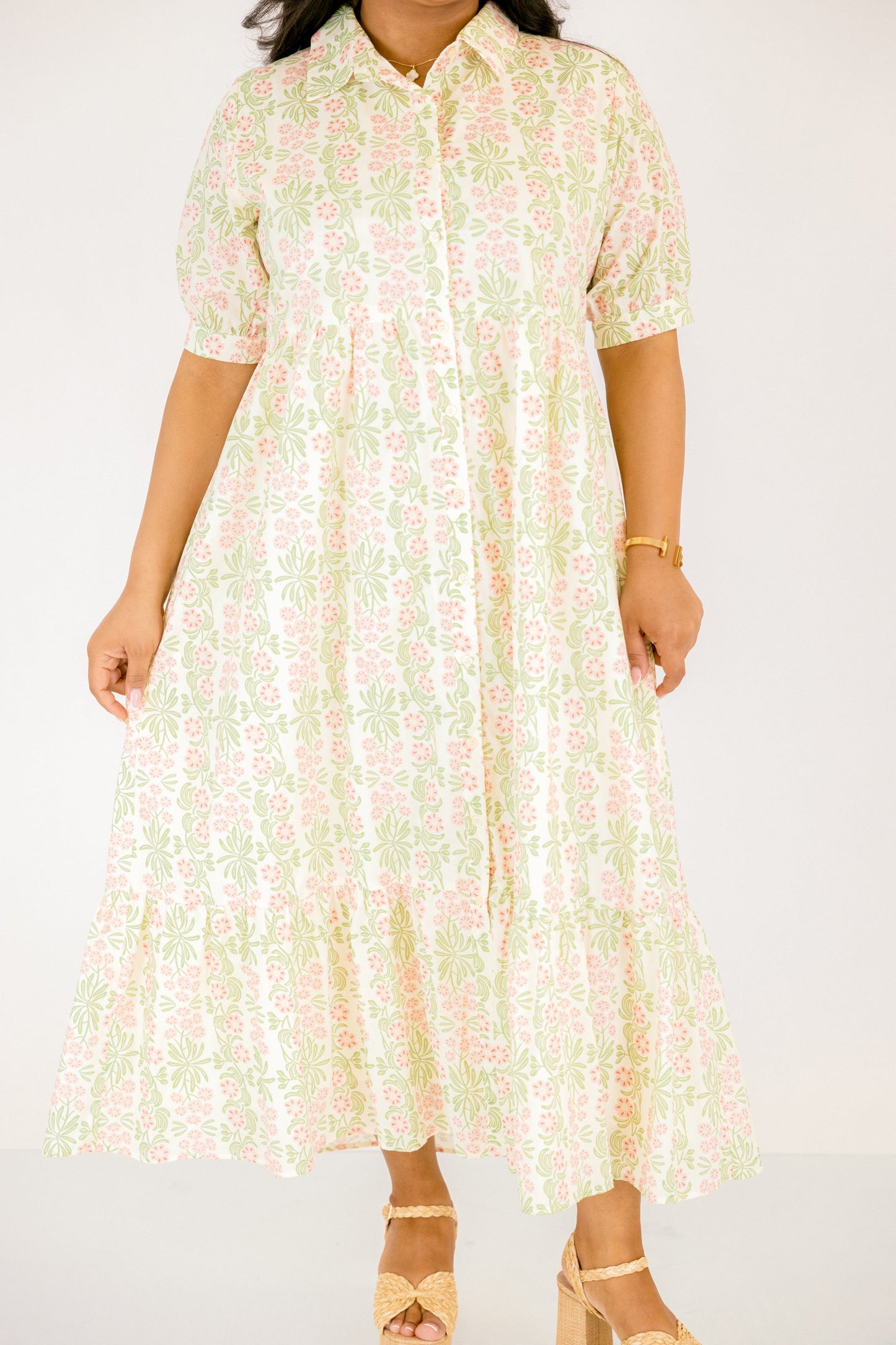 En Tu Lugar Feliz Vestido, Floral Rosa