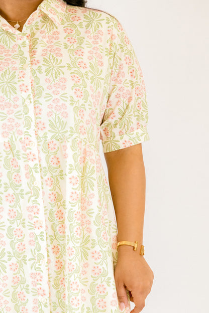 En Tu Lugar Feliz Vestido, Floral Rosa