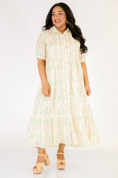 En Tu Lugar Feliz Vestido, Floral Rosa