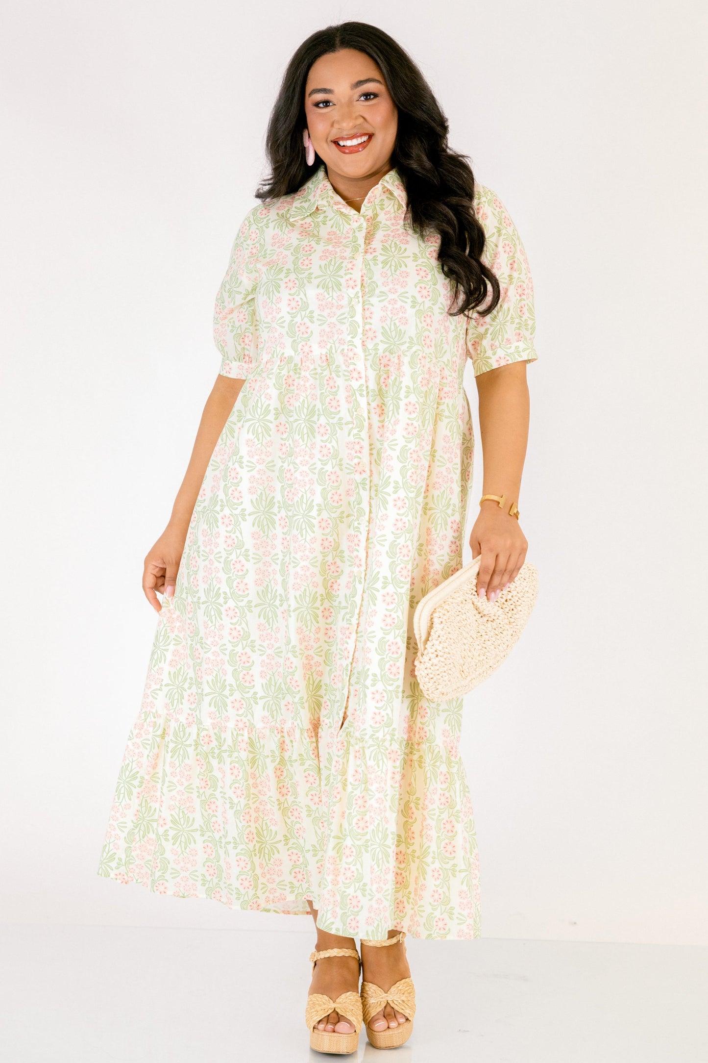 En Tu Lugar Feliz Vestido, Floral Rosa