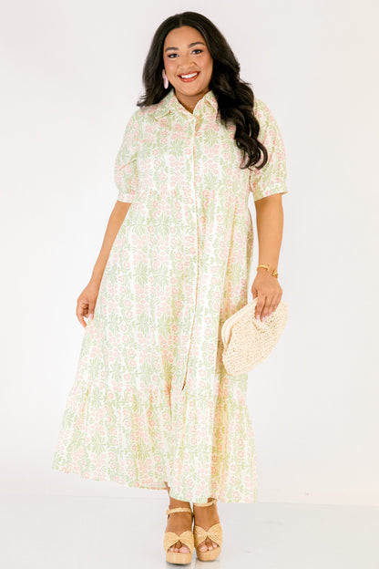En Tu Lugar Feliz Vestido, Floral Rosa