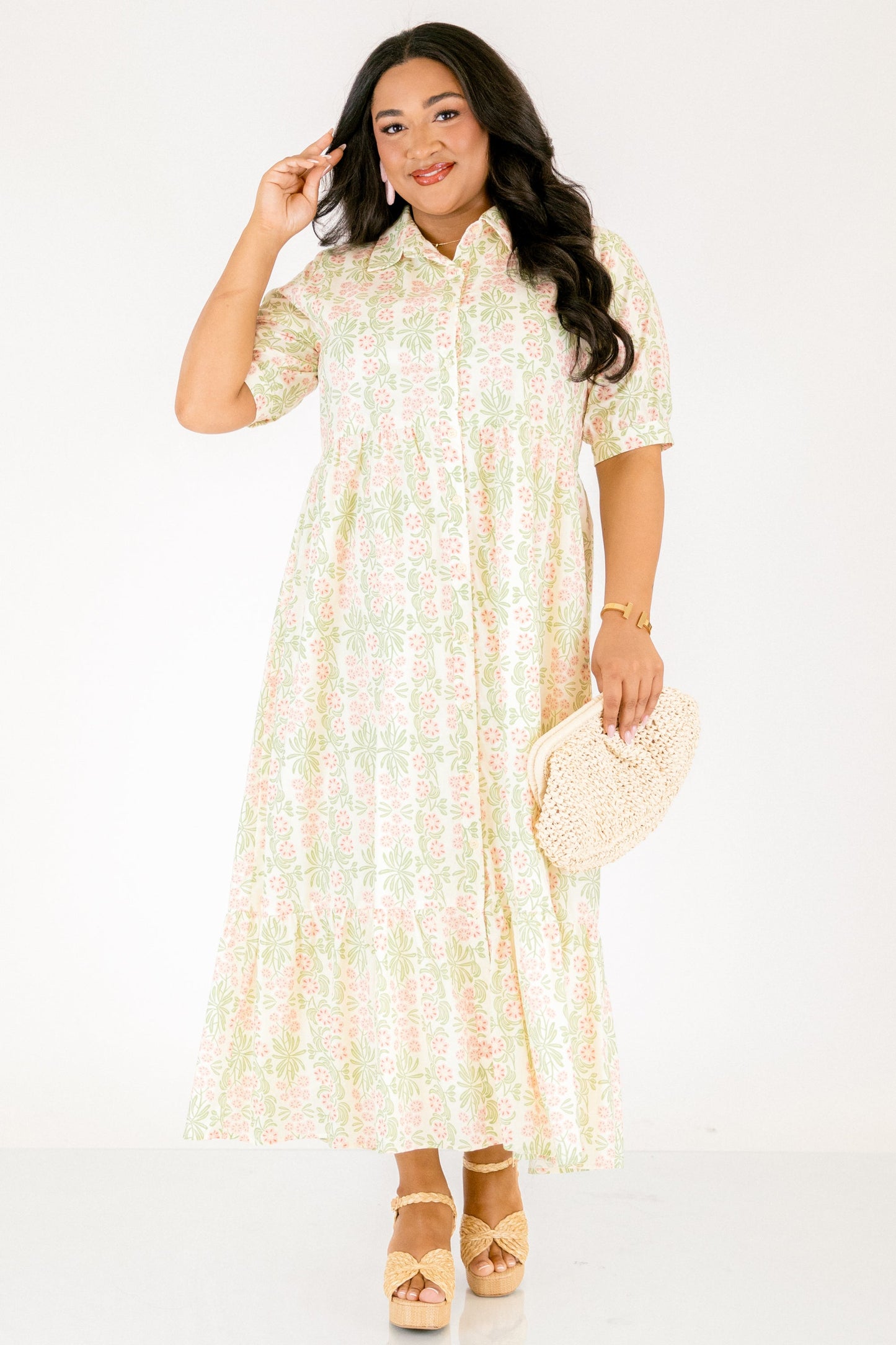 En Tu Lugar Feliz Vestido, Floral Rosa