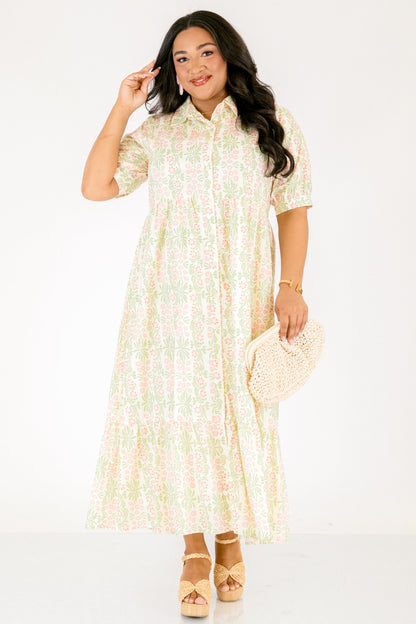 En Tu Lugar Feliz Vestido, Floral Rosa