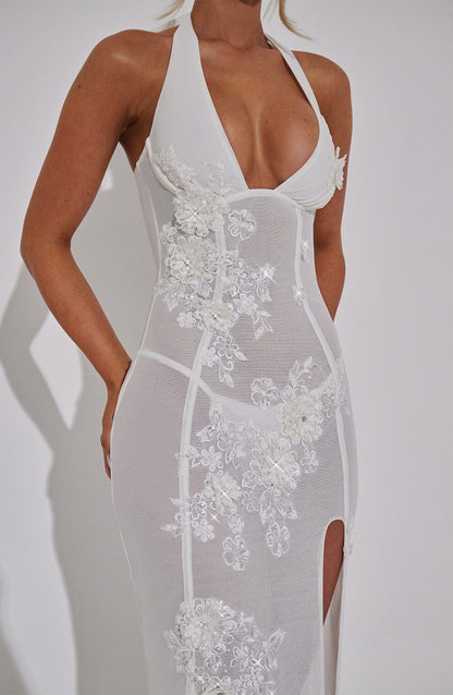 Długa Sukienka Jacqueline - Kremowa