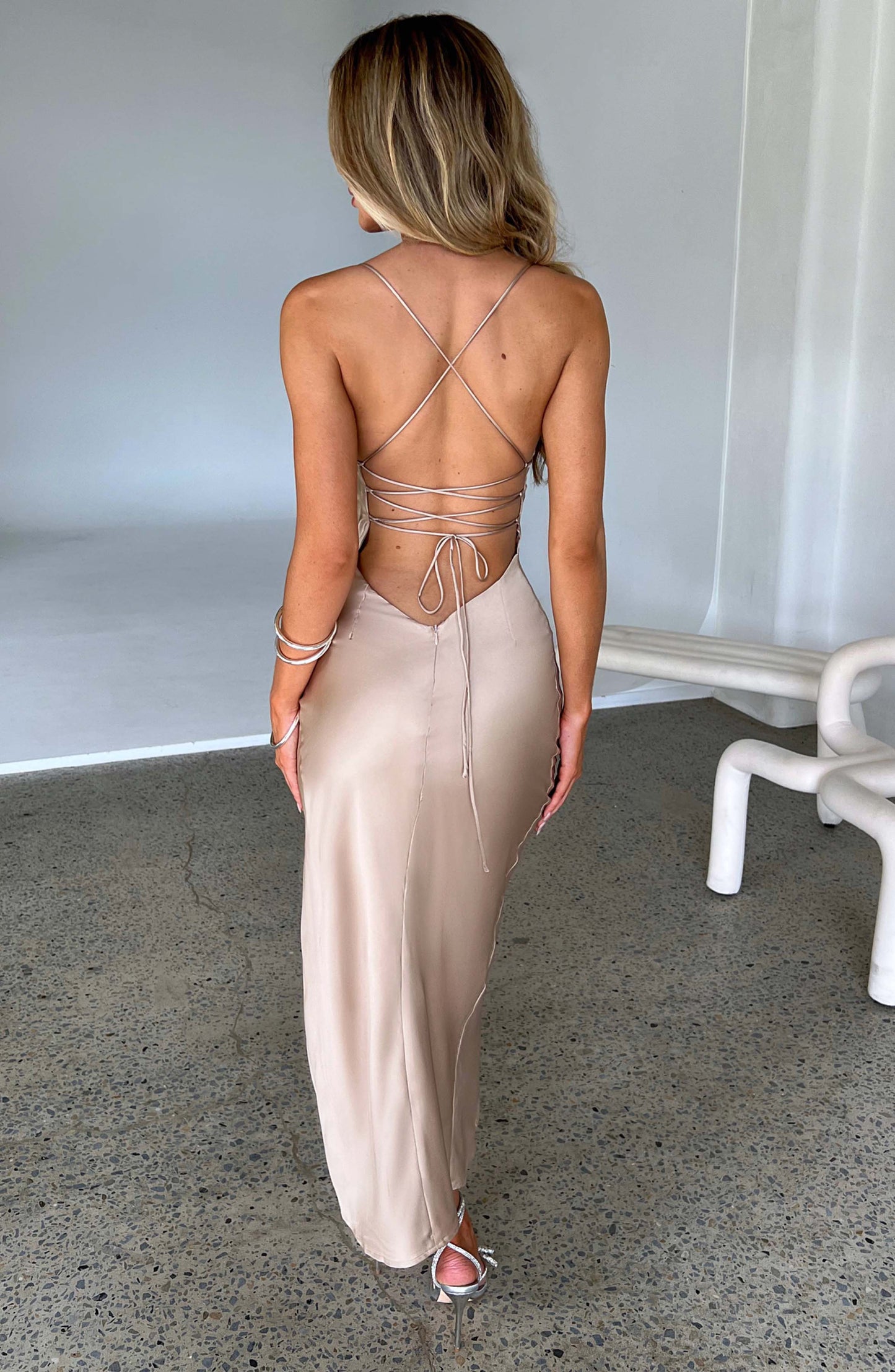 Sukienka Midi Jaida - Szampan