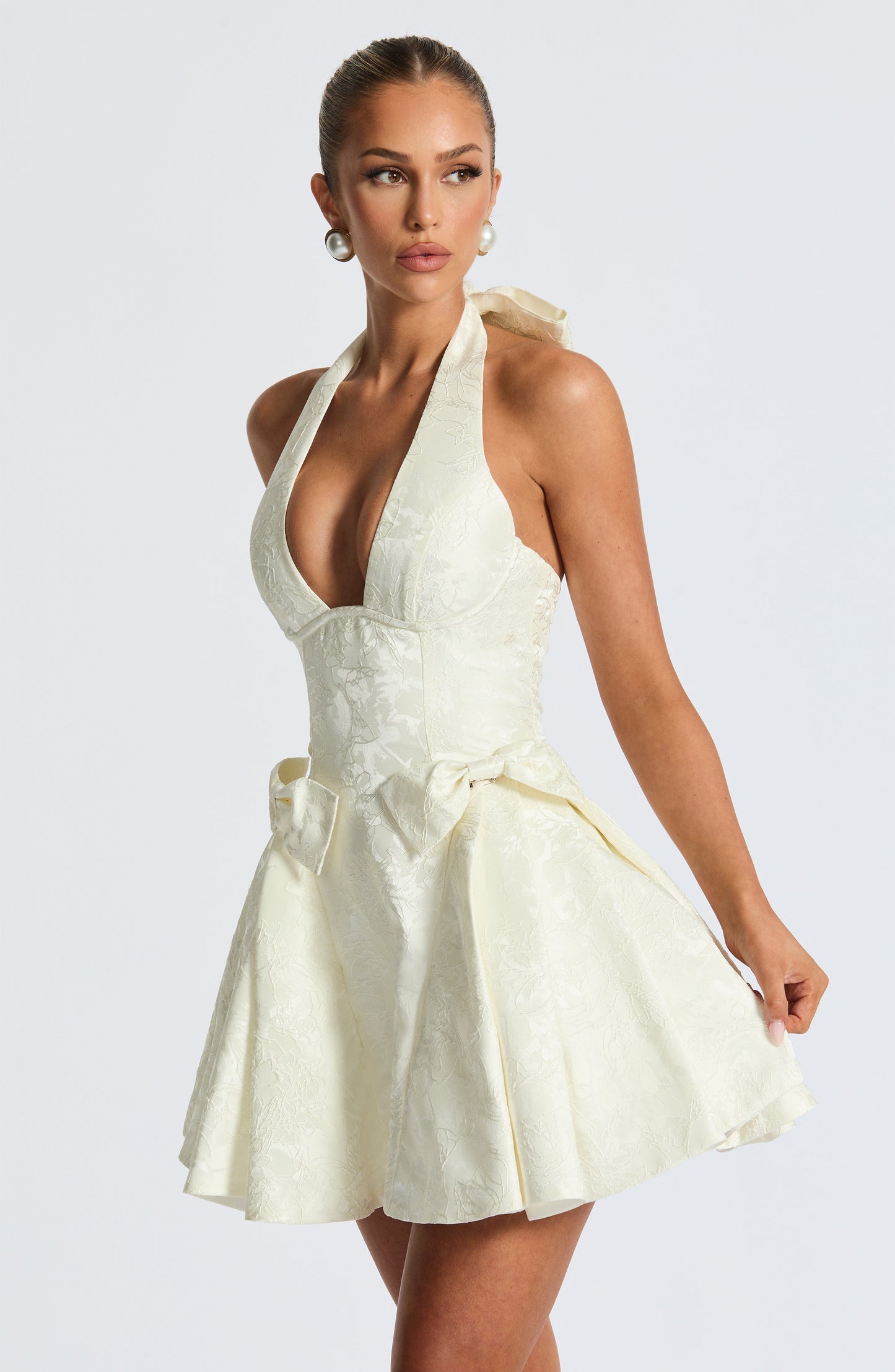 Mini sukienka Jocelyn - Kremowa