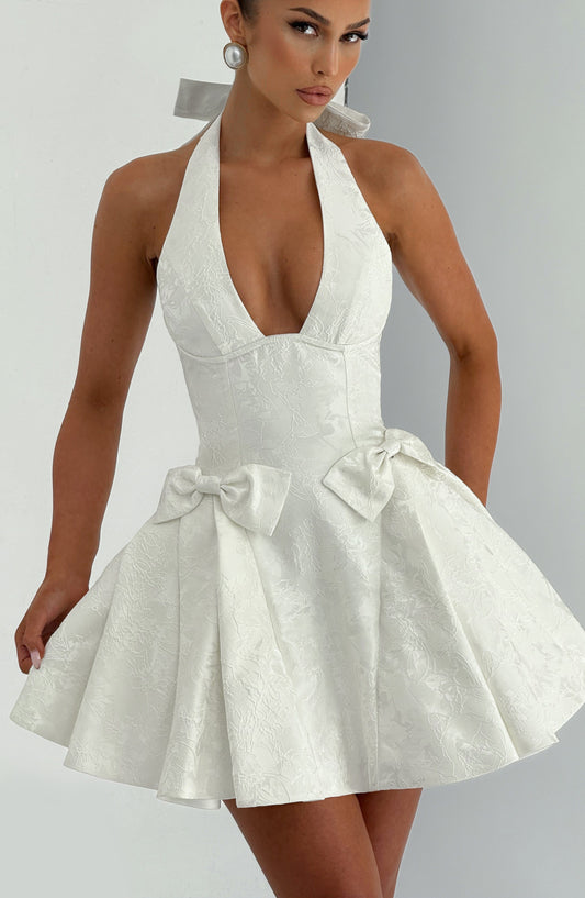 Mini sukienka Jocelyn - Kremowa