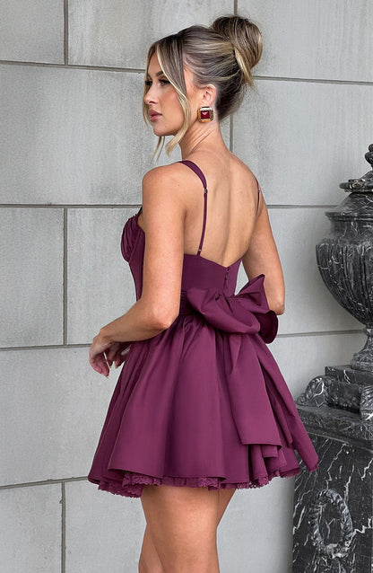 Mała sukienka Josie - Laca wiśniowa