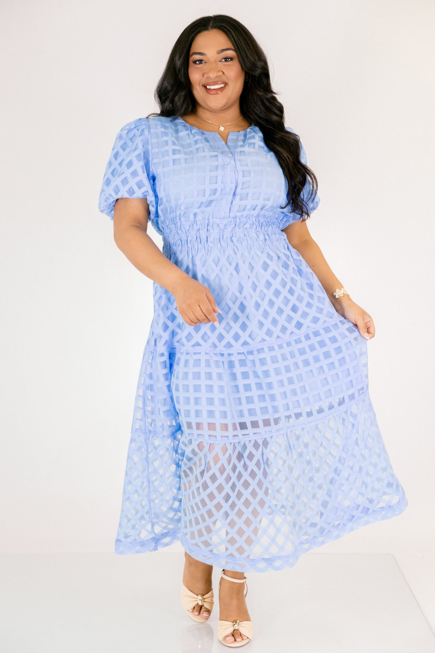 Vestido Just Because, Azul Pastel