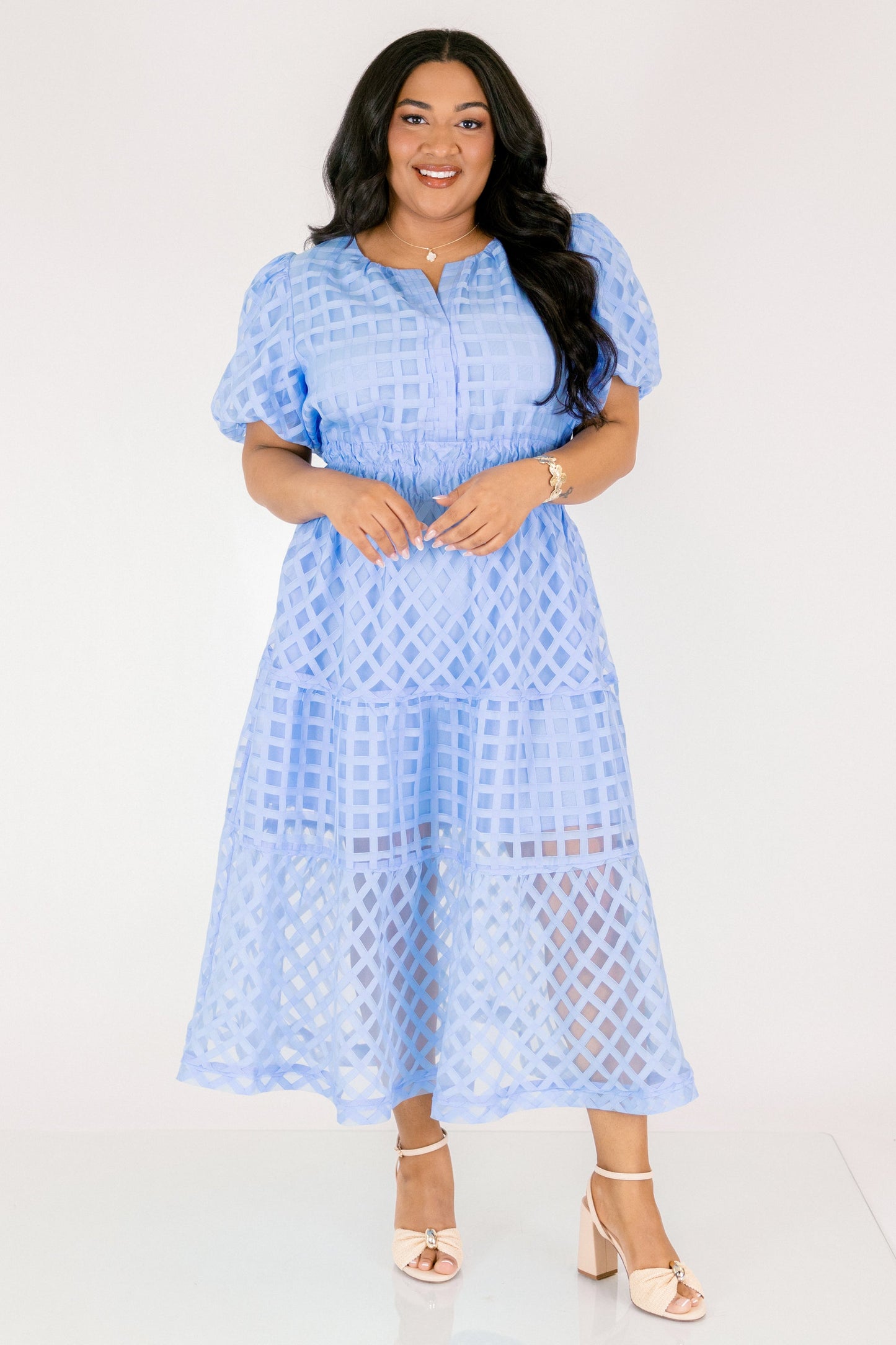 Vestido Just Because, Azul Pastel