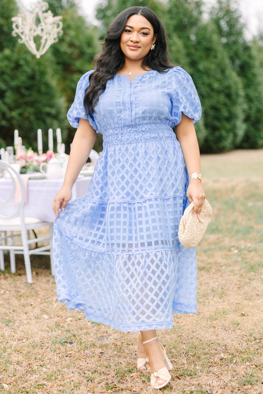 Vestido Just Because, Azul Pastel