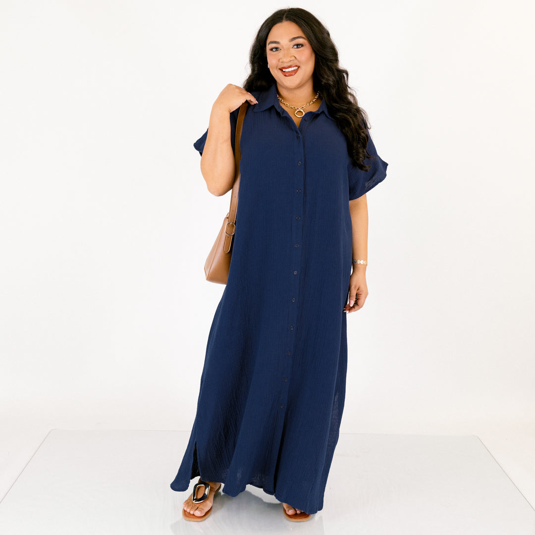 Solo un vestido bonito, azul marino