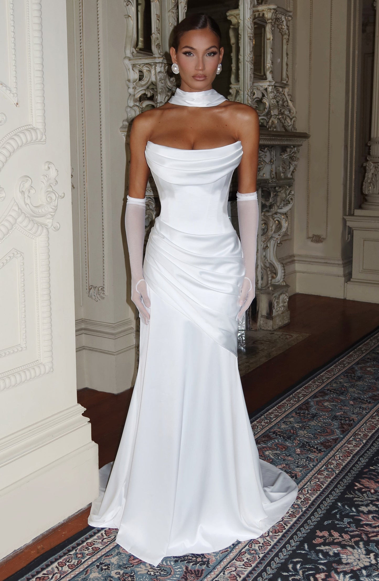 Sukienka maxi Kensington - Kość słoniowa