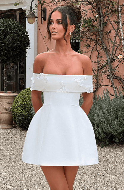 Sukienka mini Laurel - Kość słoniowa