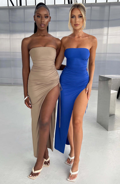 sukienka maxi Lavina - Mocha