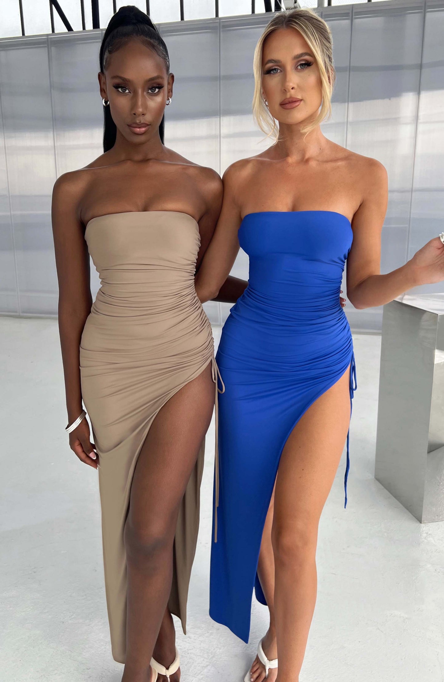 sukienka maxi Lavina - Mocha