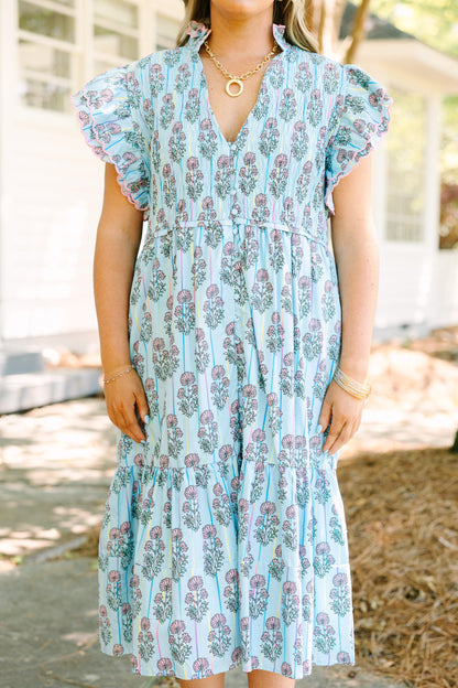 Vestido Aprendiendo a Crecer, Floral Azul