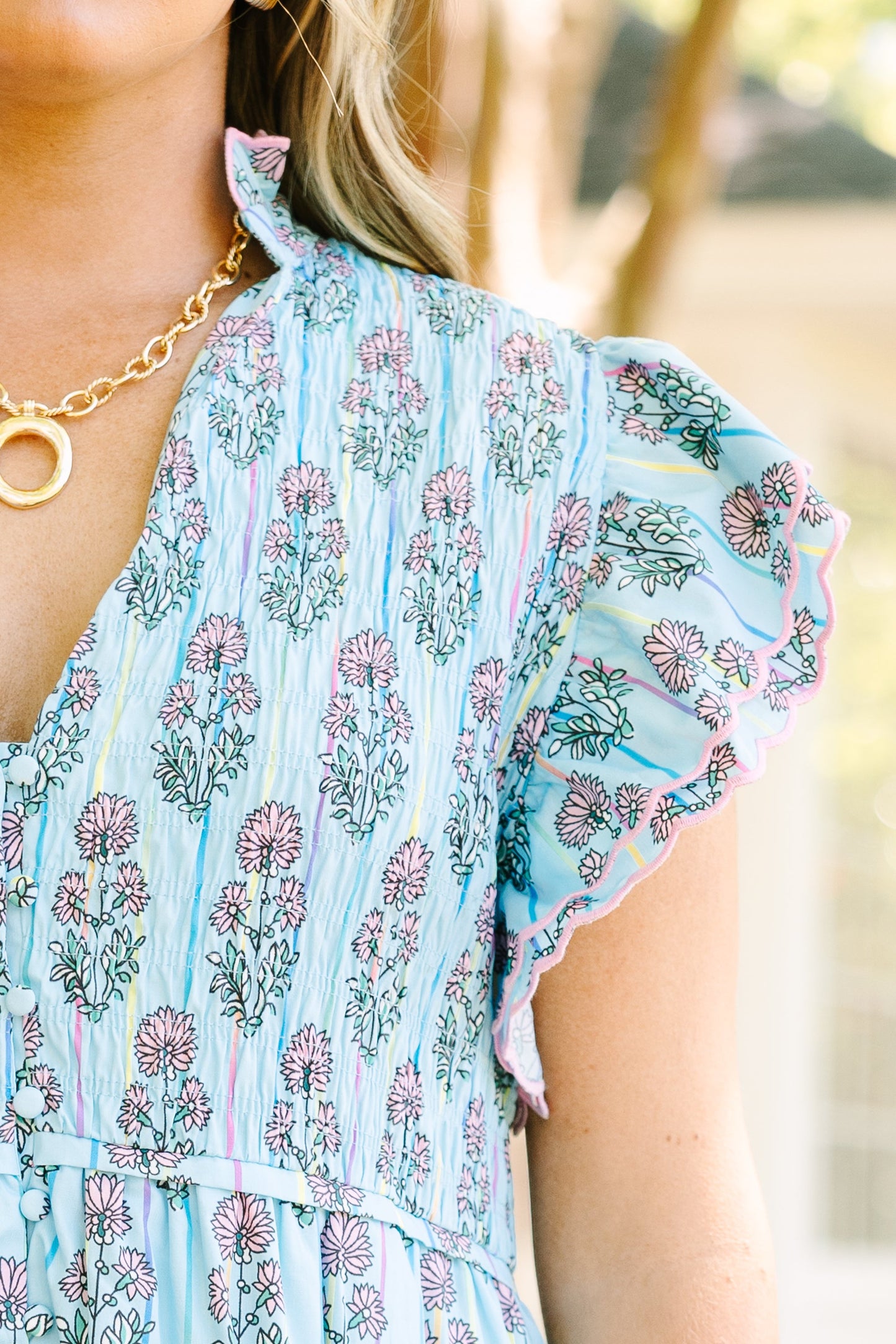 Vestido Aprendiendo a Crecer, Floral Azul
