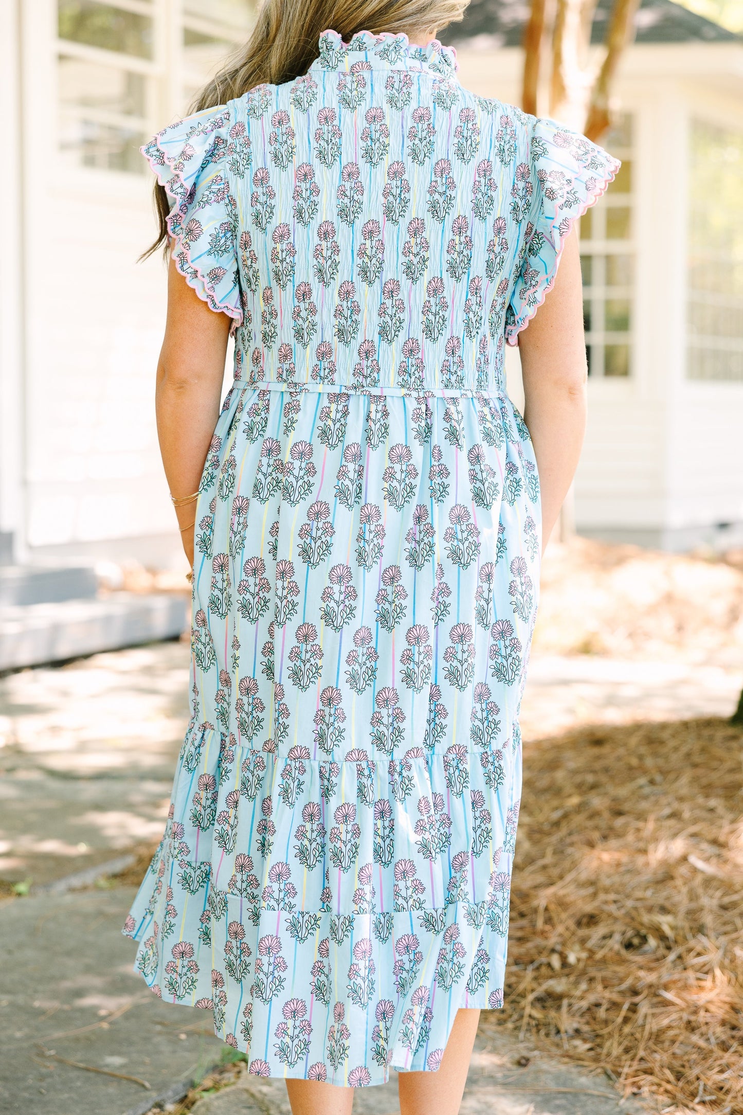 Vestido Aprendiendo a Crecer, Floral Azul