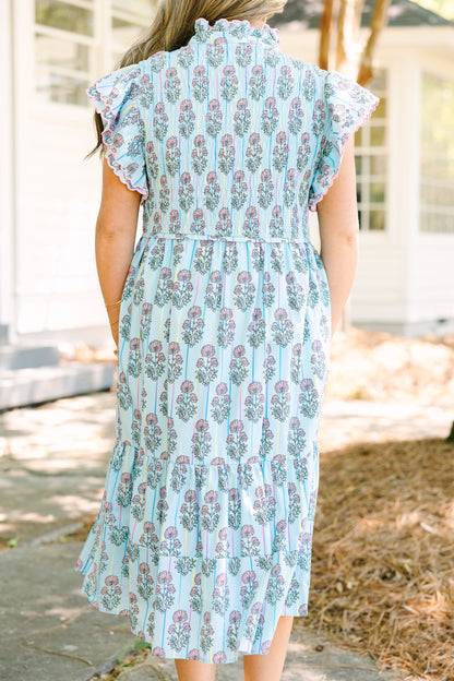 Vestido Aprendiendo a Crecer, Floral Azul