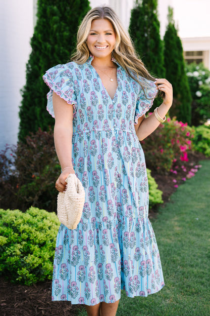 Vestido Aprendiendo a Crecer, Floral Azul