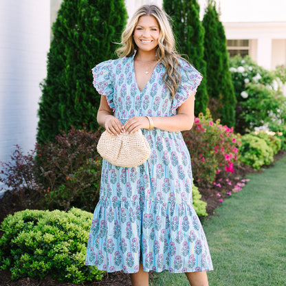 Vestido Aprendiendo a Crecer, Floral Azul