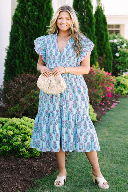 Vestido Aprendiendo a Crecer, Floral Azul