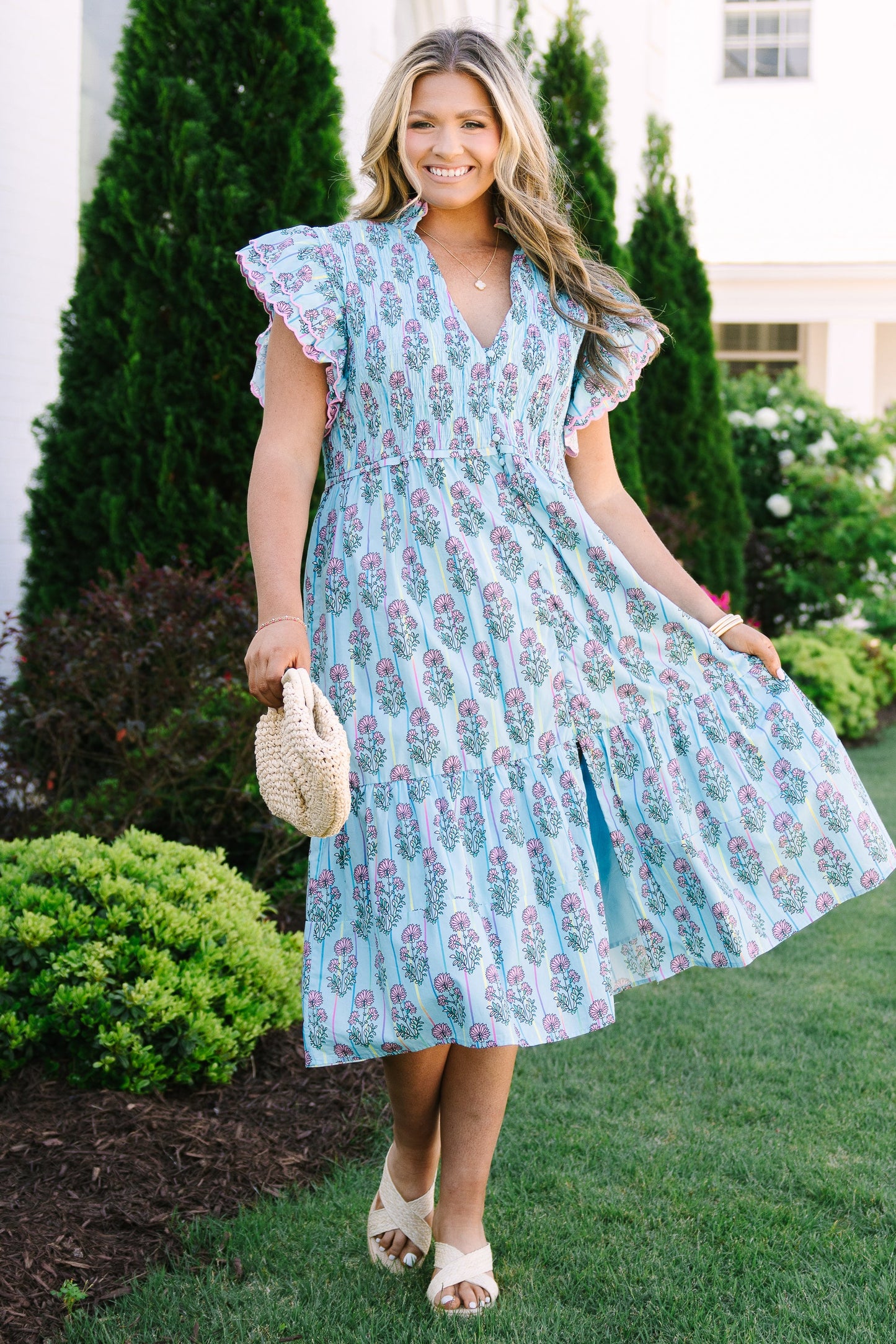 Vestido Aprendiendo a Crecer, Floral Azul