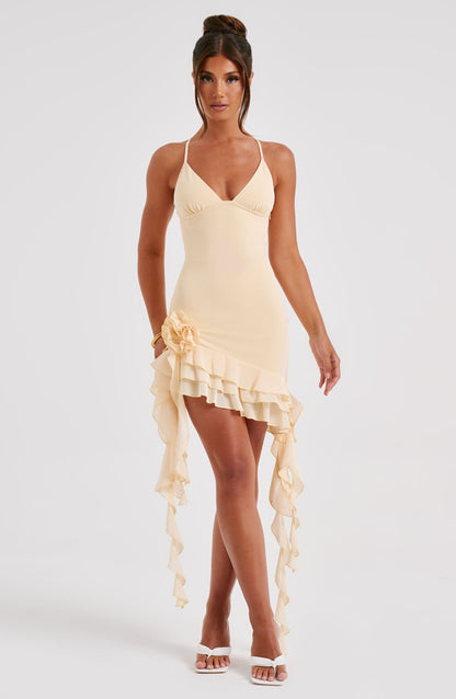 Mini sukienka Lilabelle - Cytryna