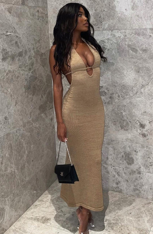 Długa sukienka Lilliana - Beżowa