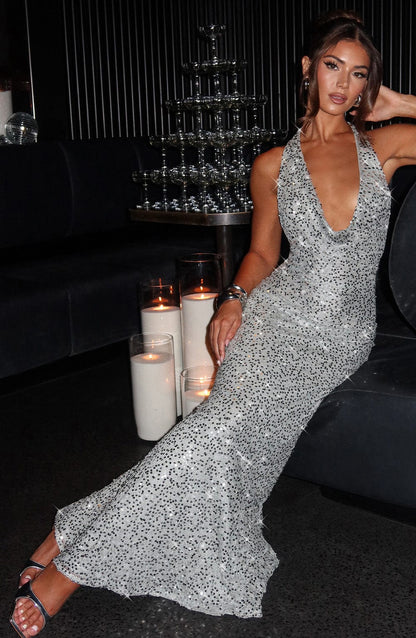 Sukienka Maxi Lorena - Z podszewką srebrną