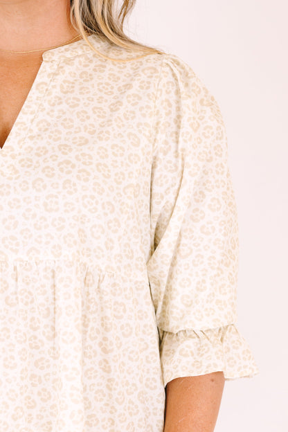 Vestido Love You So, Leopardo Claro