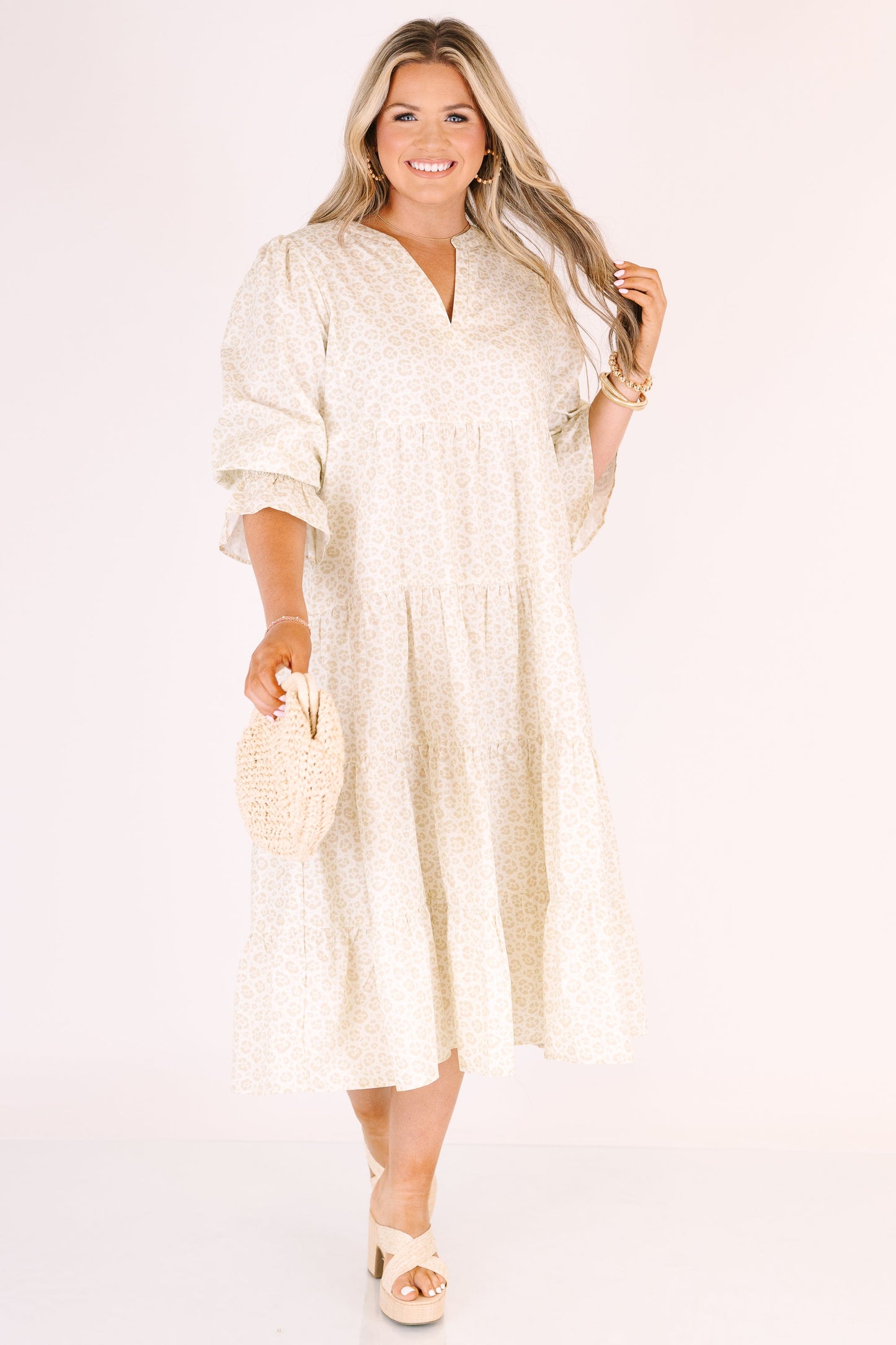 Vestido Love You So, Leopardo Claro