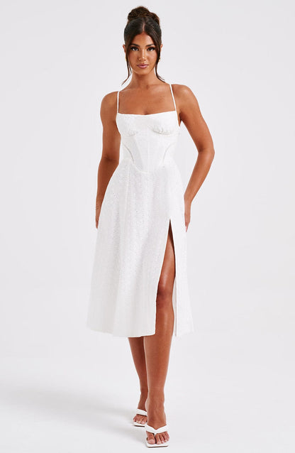 Sukienka Midi Luanna - Kość słoniowa