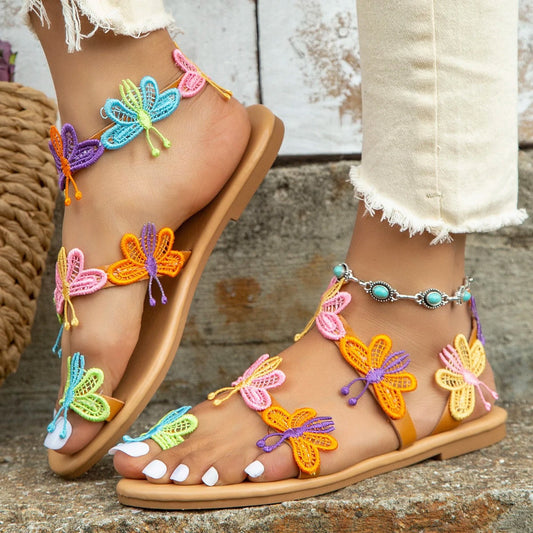 Poulomi | Brązowe Sandały