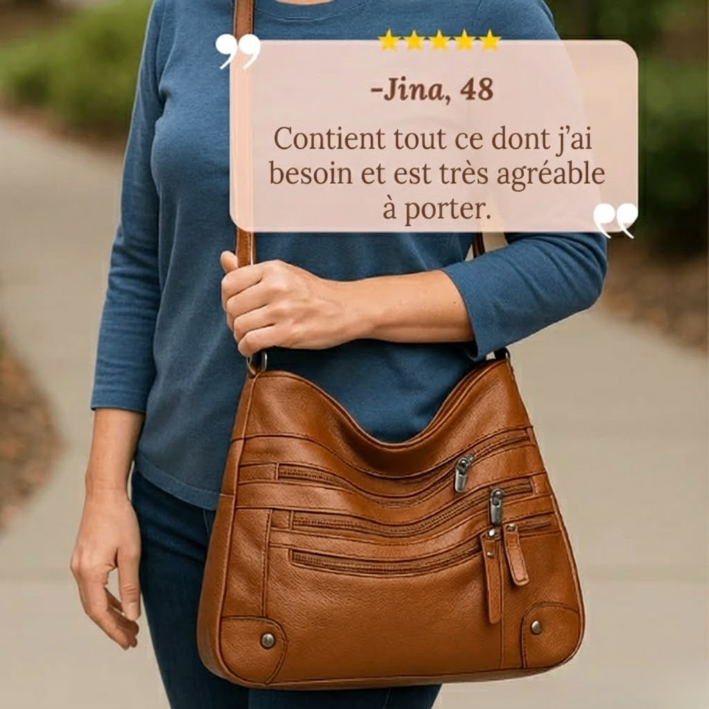 Lison | Bolso Bandolera Multi-Zips Urbano