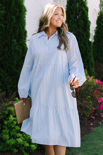 Vestido Made For Malibu, Rayas Azules