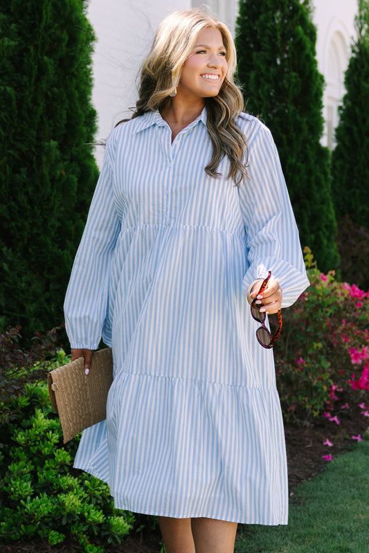 Vestido Made For Malibu, Rayas Azules