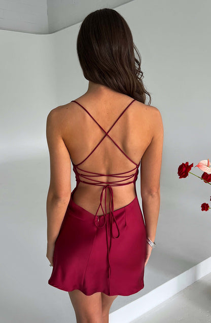 Sukienka Mini Mae - Wino