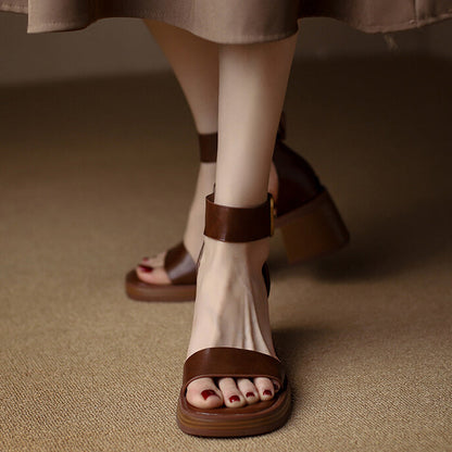 Graciela | Sandały z podwójnym paskiem