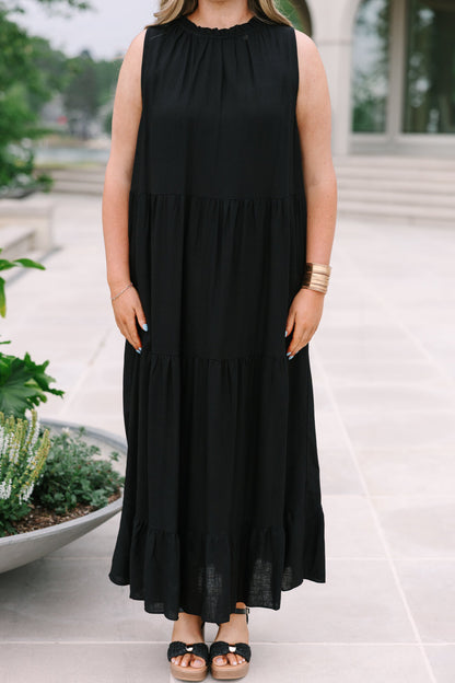 Haz Tu Movimiento Vestido Maxi, Negro