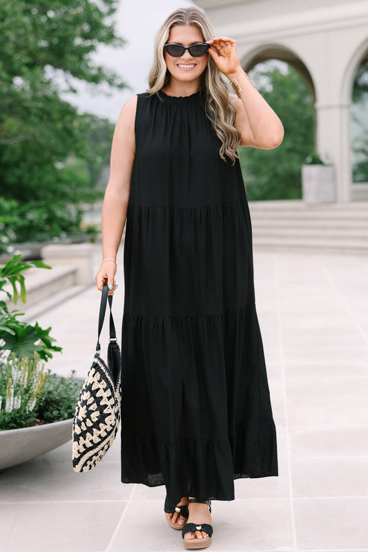 Haz Tu Movimiento Vestido Maxi, Negro