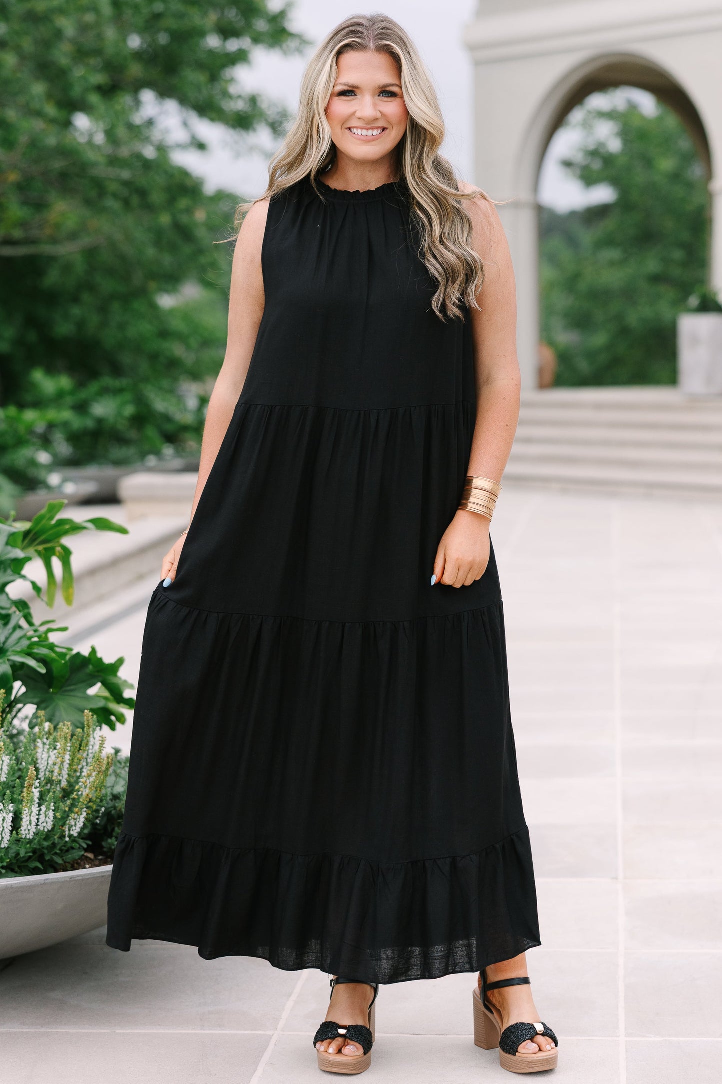 Haz Tu Movimiento Vestido Maxi, Negro