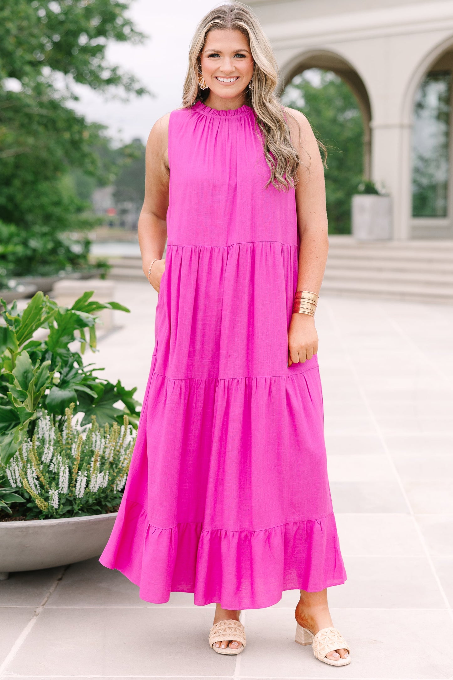 Haz Tu Movimiento Vestido Maxi, Rosa