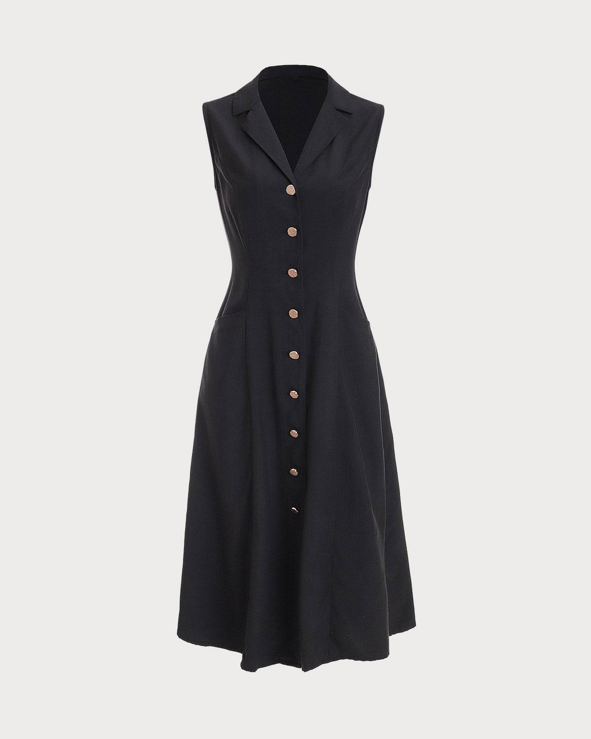 El Vestido Midi Túnica Negro
