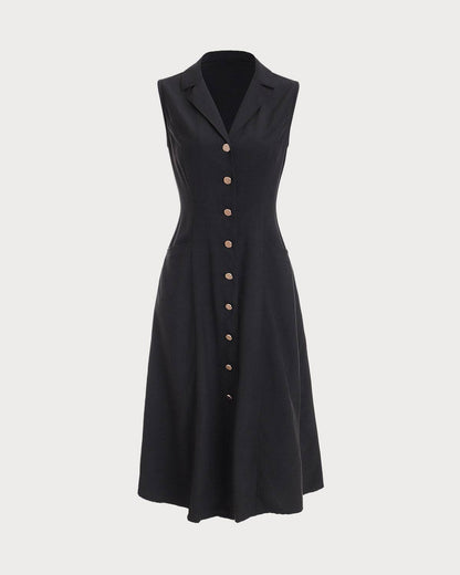 El Vestido Midi Túnica Negro