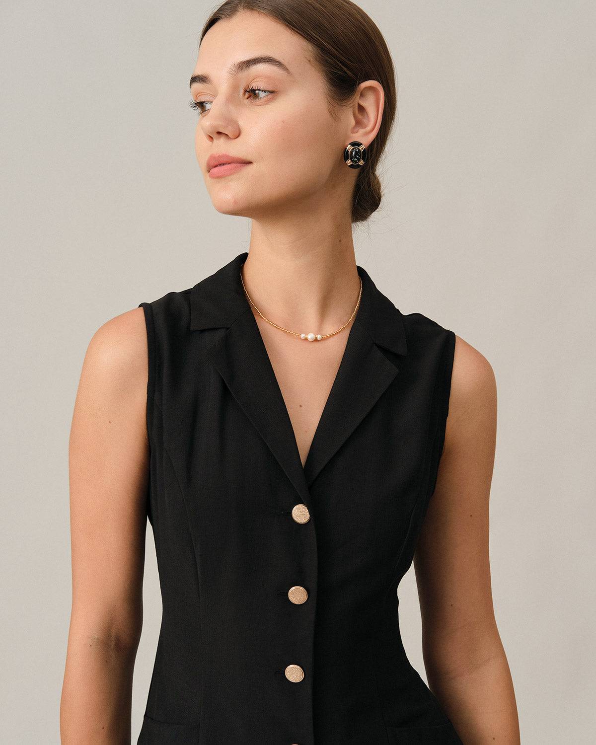 El Vestido Midi Túnica Negro